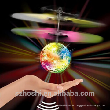 Flash FlyIing Ball Helicopter With Sensor Colorful Flash Disco ball Remote Control Toy As Gift